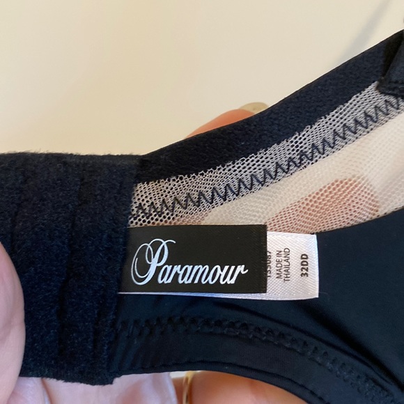 32E 32DD Paramour Felina Sexy Black Amaranth Underwire Mesh High Quality Bra EUC - Picture 4 of 16